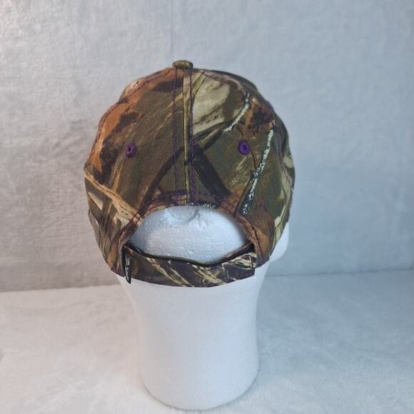 Official Duck Dynasty A&E Hat Cap Distressed Purple Camo Camouflage Adjustable - Picture 5 of 8